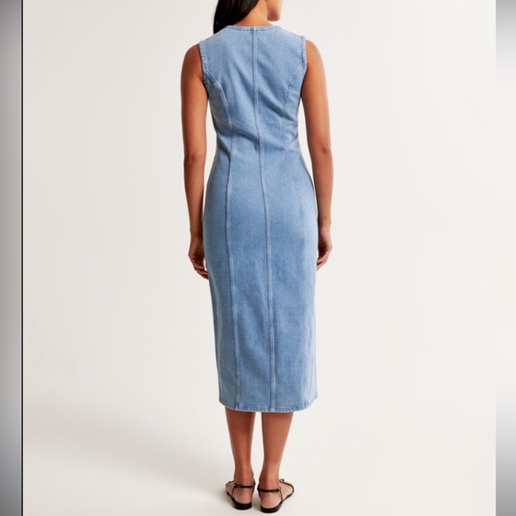 Abercrombie Mara Denim Vest Dress, black - Picture 3 of 4